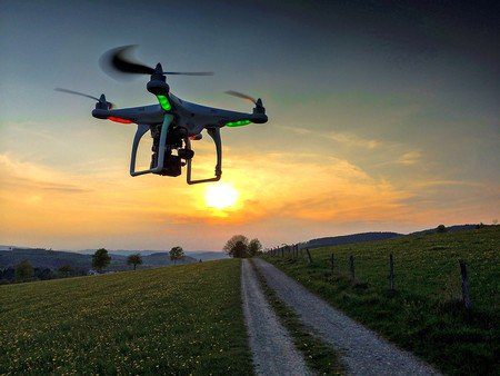 dron video camara aerea